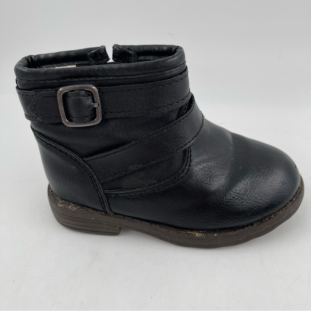 Carter’s Boy’s Black Leather Zippered Dress Boots Shoes - Size 6 C